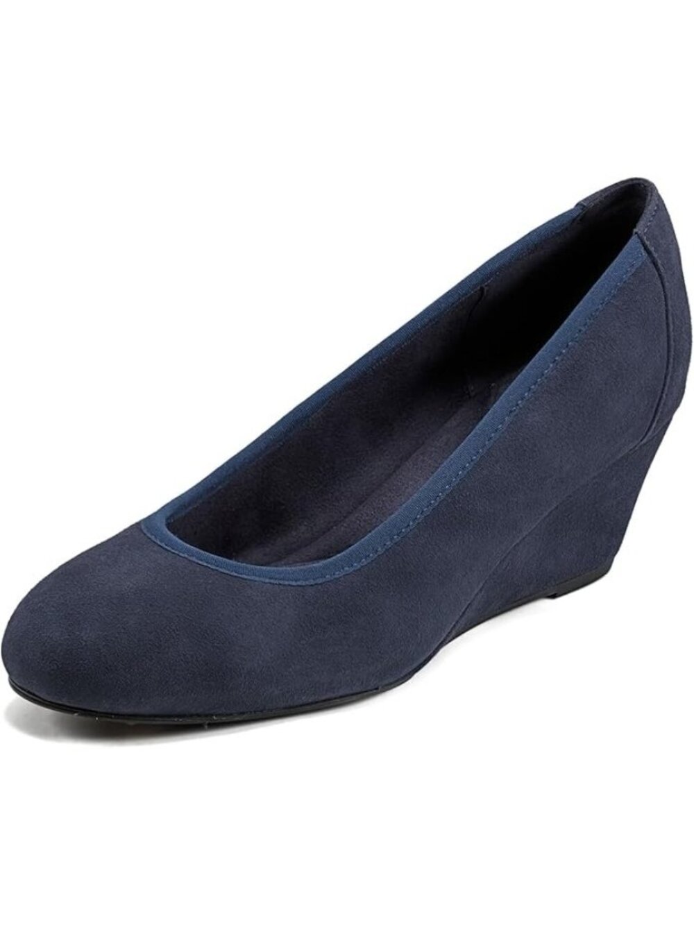 Rockport Rita Size 6M Wedge 2in Heel Navy Suede Shoes truTECH Comfort